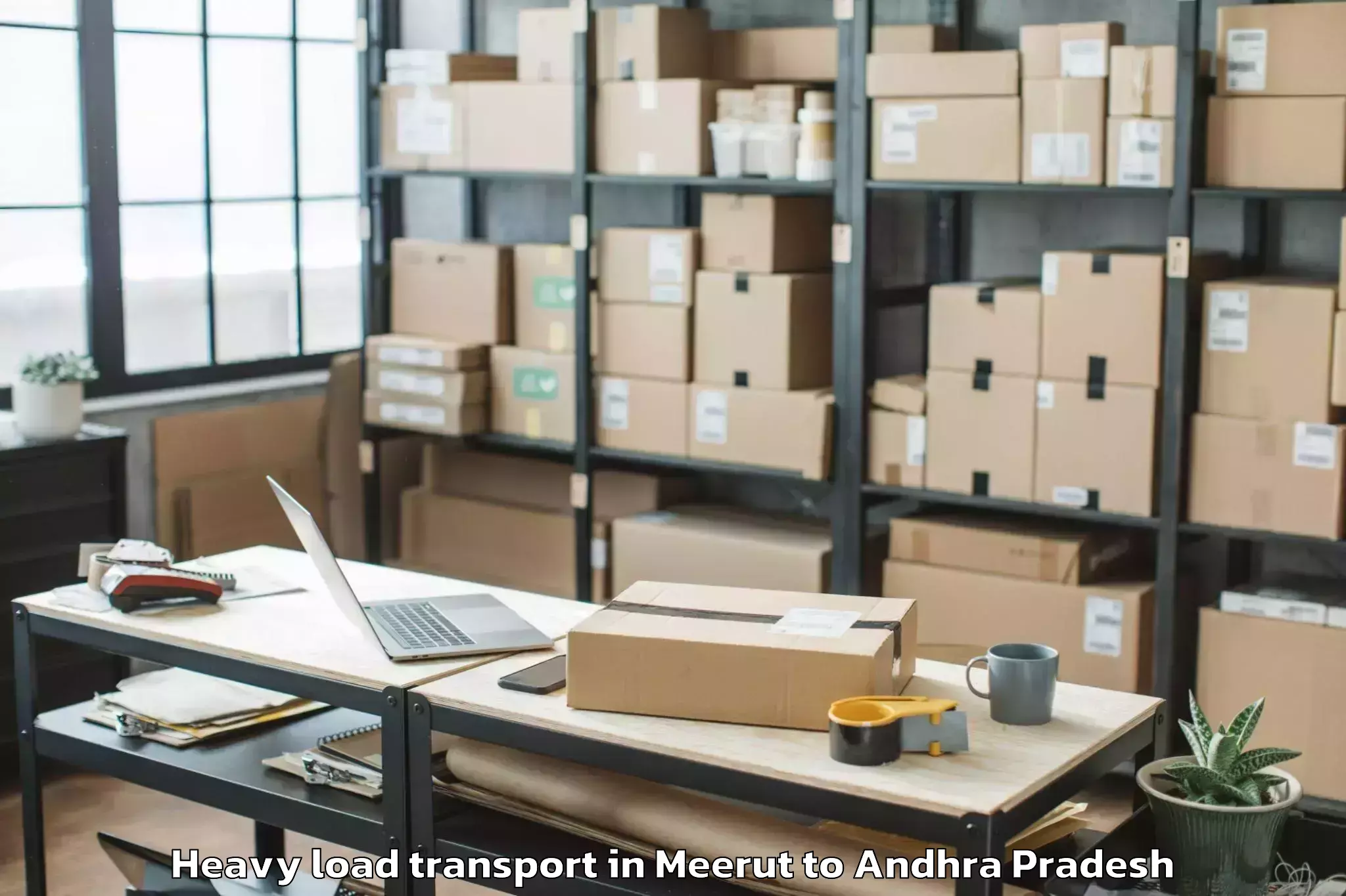 Easy Meerut to Peapally Heavy Load Transport Booking